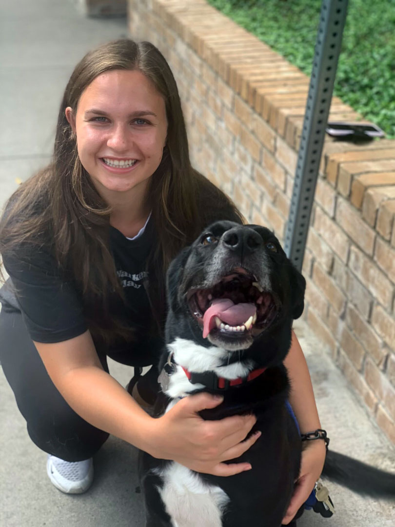 lydia with dog